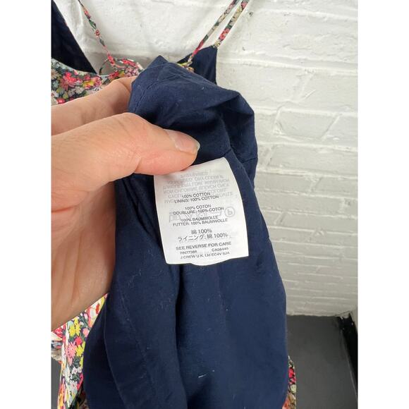 J. Crew Women's Liberty Lace Up Back Thorpe Floral A-Line Sundress Multi Size 4 - Picture 7 of 8